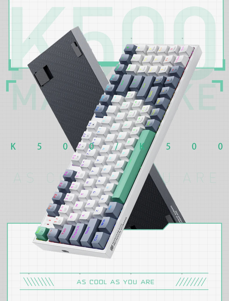 MACHENIKE K500-B94 – Teclado Mecânico 90% | 94 Teclas | Hot-Swap | RGB