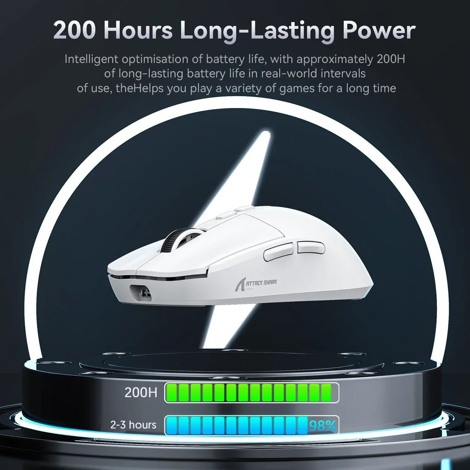 ATTACK SHARK X6 Tri-Mode Wireless Gaming Mouse, 55g Lightweight, PAW3395 Sensor, 26000 DPI,RGB Charging Dock,1000Hz Polling Rate