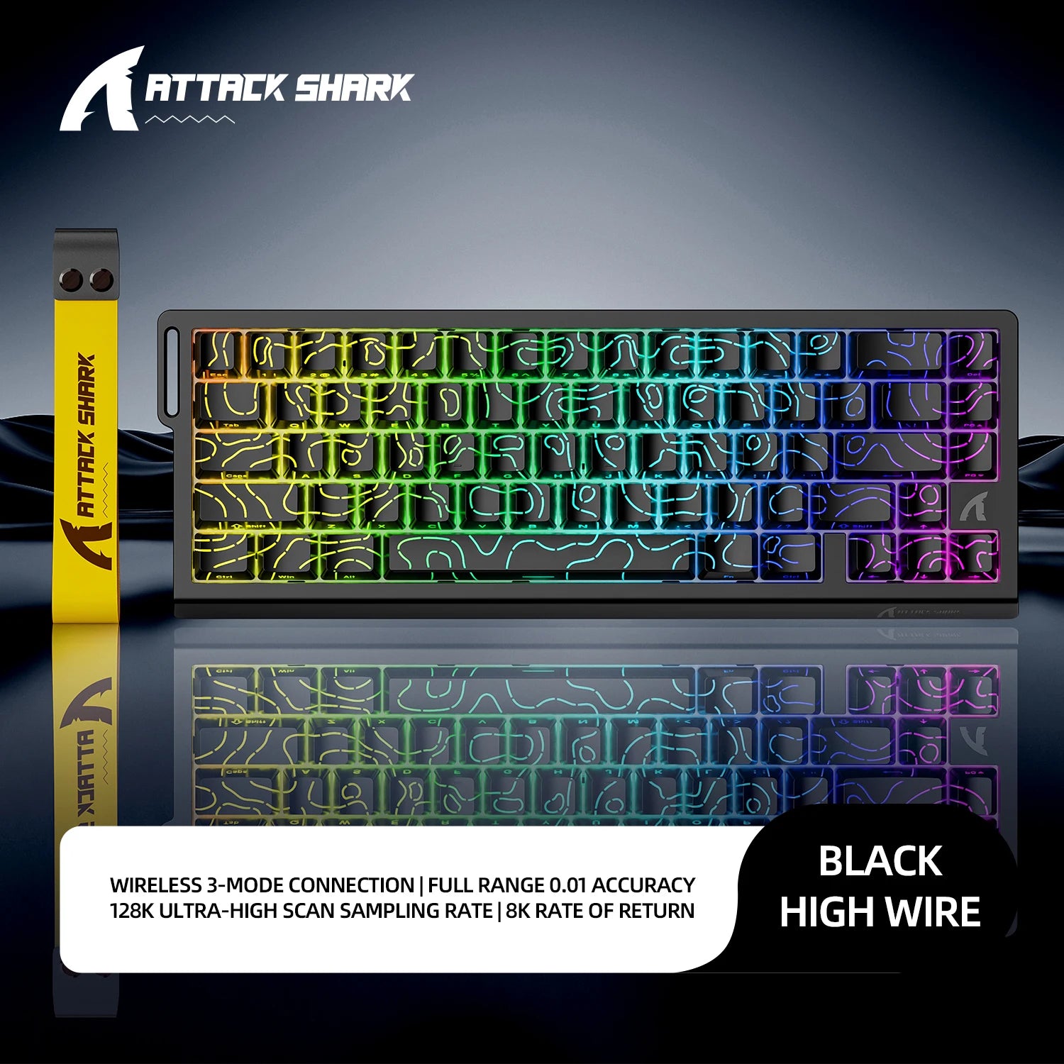 ATTACK SHARK X68Pro HE – Teclado Magnético 65% | 8000Hz | Rapid Trigger