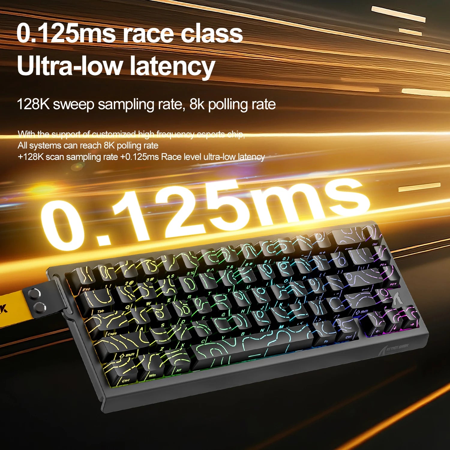 ATTACK SHARK X68Pro HE – Teclado Magnético 65% | 8000Hz | Rapid Trigger