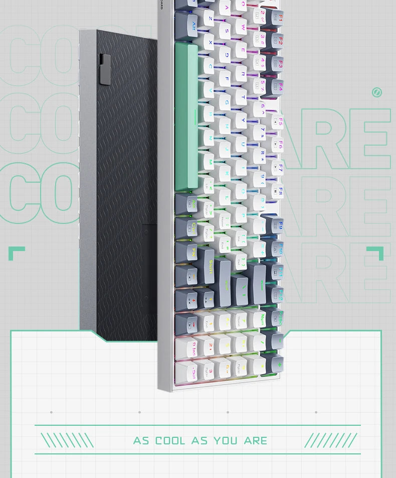 MACHENIKE K500-B94 – Teclado Mecânico 90% | 94 Teclas | Hot-Swap | RGB