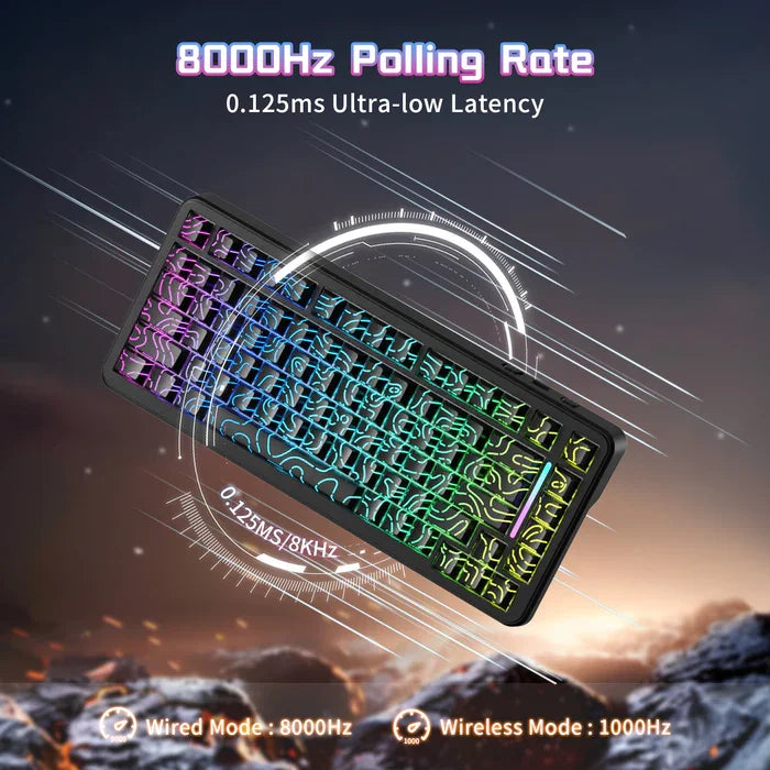ATTACK SHARK X82PRO HE – Teclado Sem Fio 75% | Magnético | Rapid Trigger | RGB