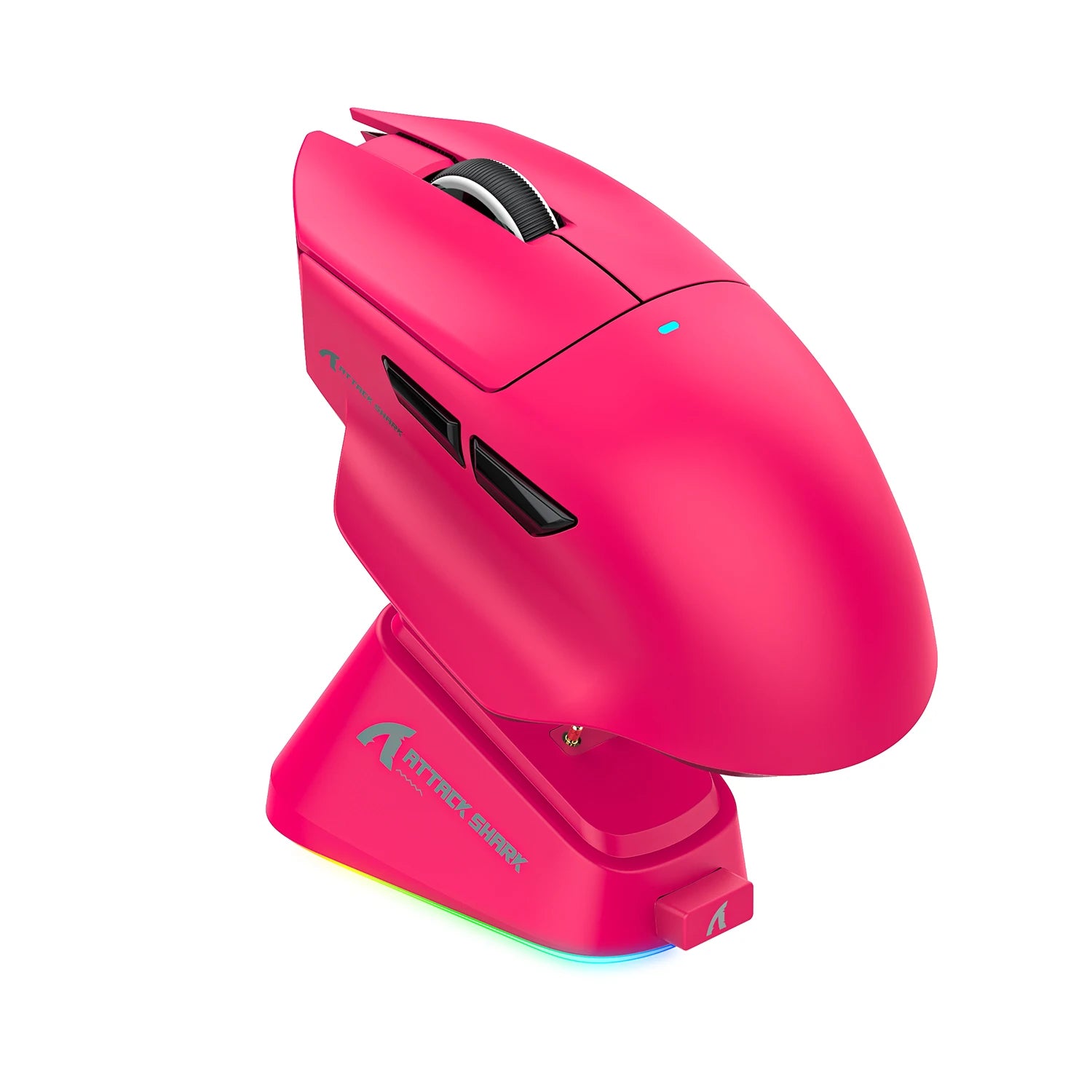 ATTACK SHARK V6 Macro Gaming Mouse,Tri-Mode Connection,25KDPI,Touch Magnetic Charging Base, Wireless Mouse