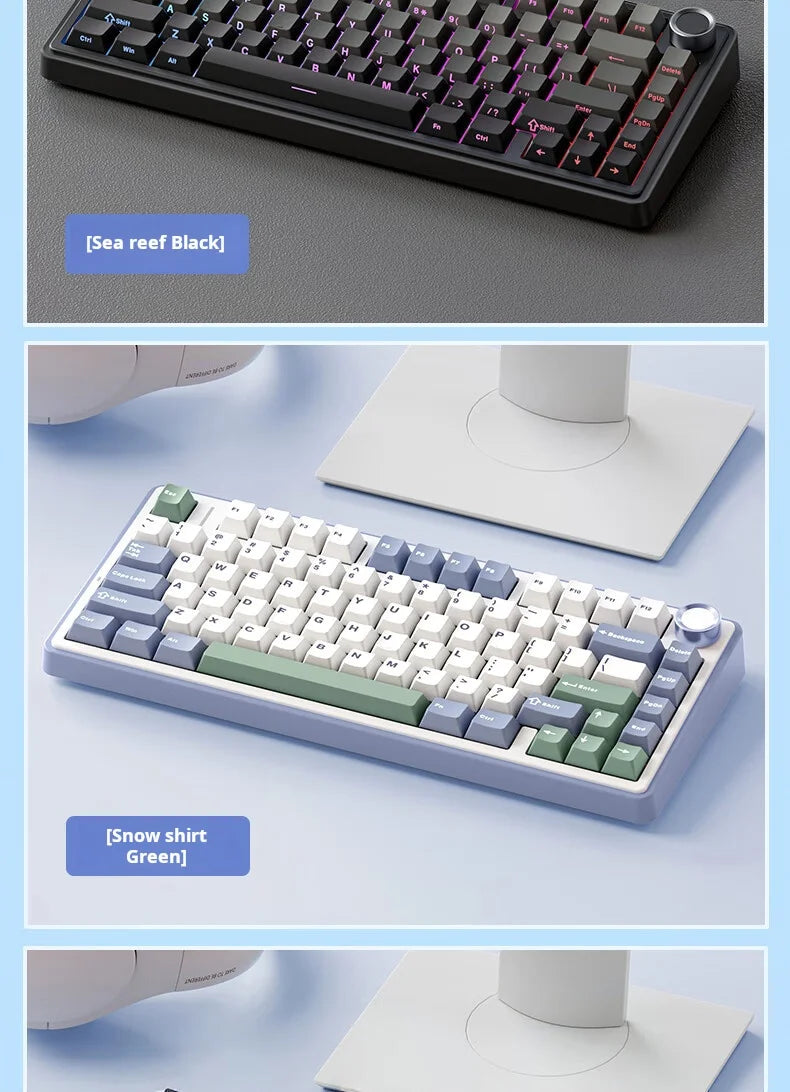 AULA F75 – Teclado Mecânico Sem Fio 75% | Gasket | Hot-Swap | RGB