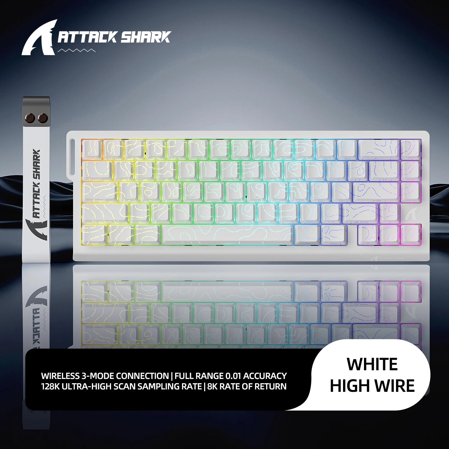 ATTACK SHARK X68Pro HE – Teclado Magnético 65% | 8000Hz | Rapid Trigger