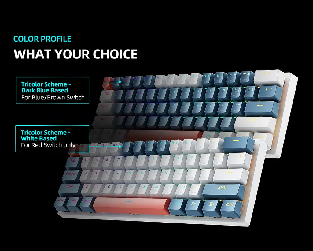 MACHENIKE K500-B61 – Teclado Mecânico Mini 60% | Hot-Swap | RGB