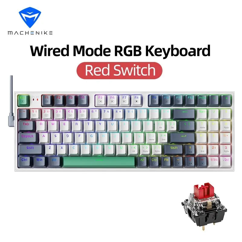 MACHENIKE K500-B94 – Teclado Mecânico 90% | 94 Teclas | Hot-Swap | RGB