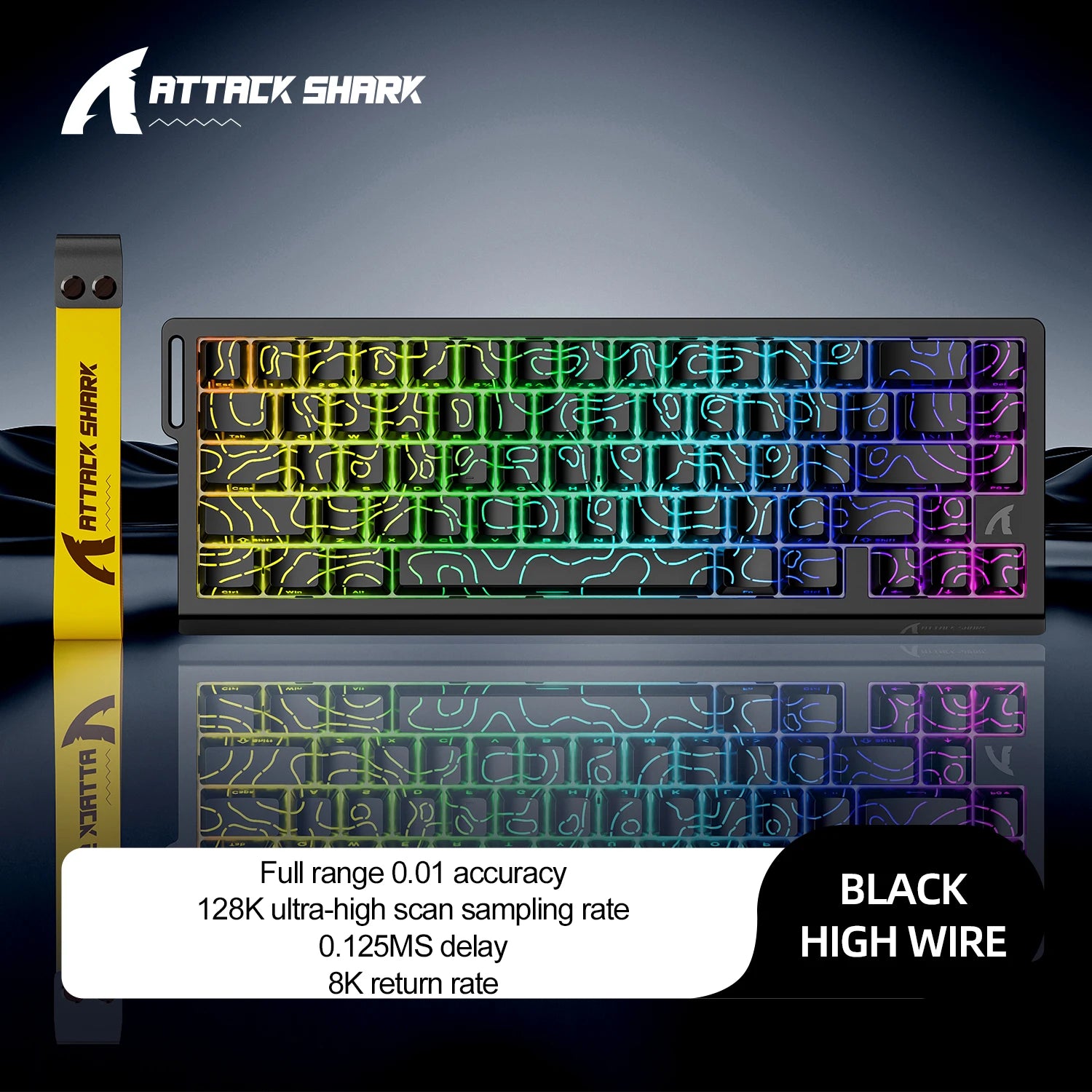 ATTACK SHARK X68Pro HE – Teclado Magnético 65% | 8000Hz | Rapid Trigger