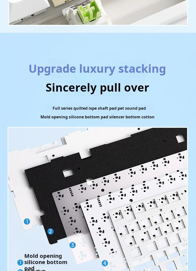 AULA F75 – Teclado Mecânico Sem Fio 75% | Gasket | Hot-Swap | RGB