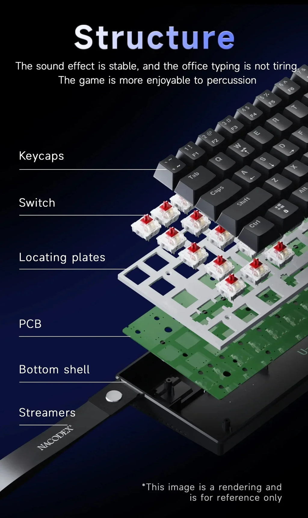 AJAZZ NK61 – Teclado Mecânico 60% | 61 Teclas | Hot-Swap | RGB