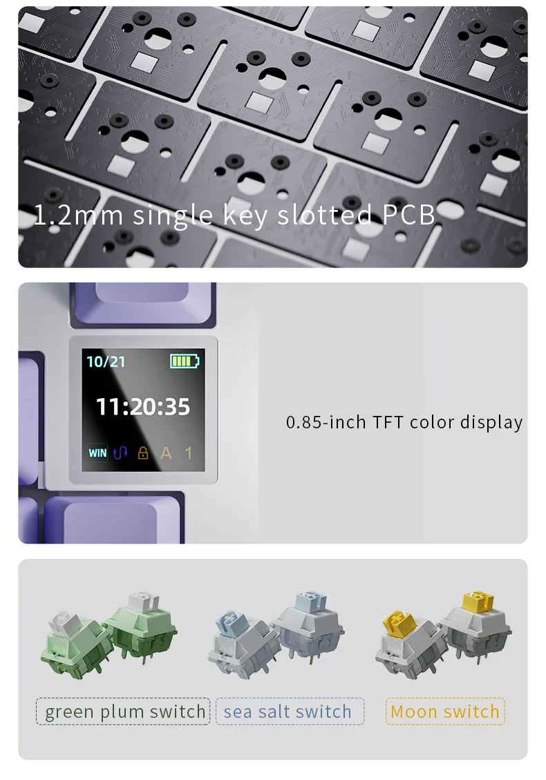 AJAZZ AK820 – Teclado Mecânico Gaming | Gasket | RGB | PBT
