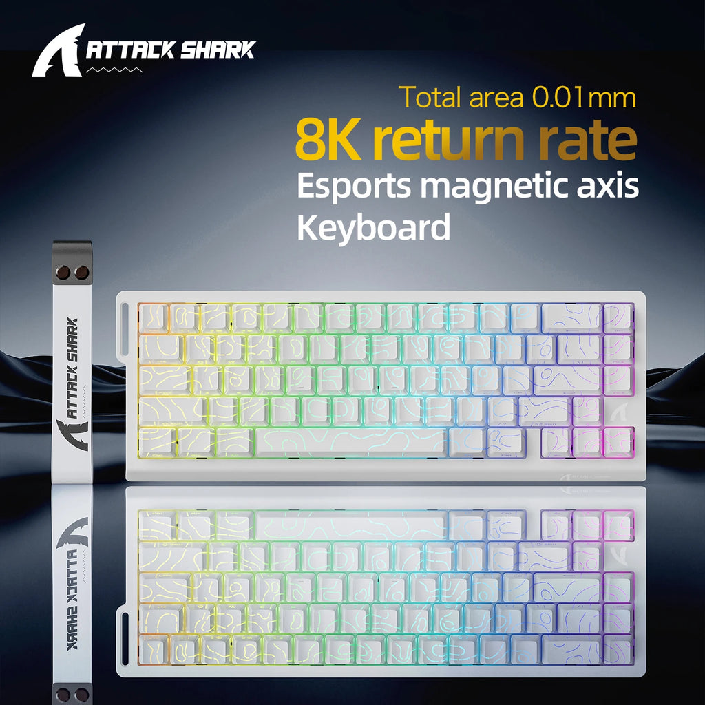 ATTACK SHARK X68Pro HE – Teclado Magnético 65% | 8000Hz | Rapid Trigger